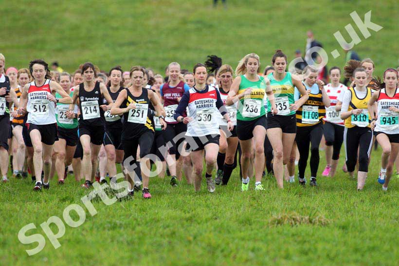 Start of the Senior Womens Race, North-East Harriers League, Cramlington
